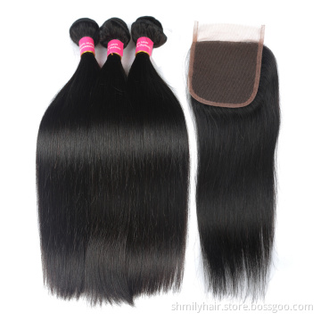 Free Sample Hair Bundles 8A Raw Unprocessed Brazilian Hair Wholesale Cheap Cuticle Aligned Virgin Human Hair Extensions